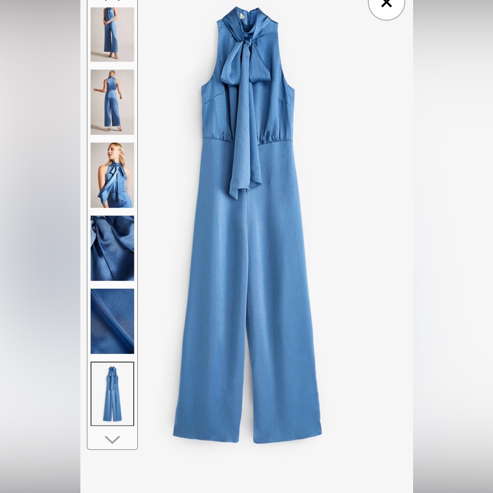 NWT Ted Baker London blue halter neck jumpsuit with palazzo pant
